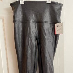 Spanx Black Faux Leather Leggings